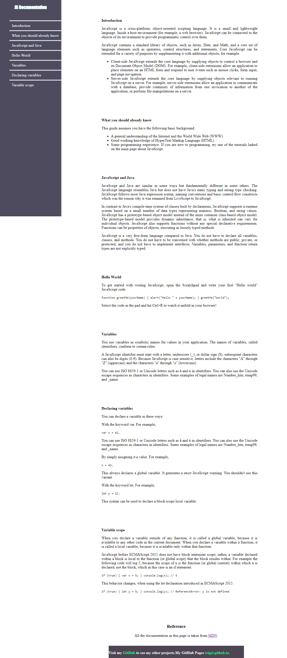 Technical Document Page