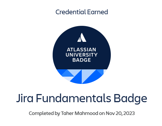 Atlassian University, Jira Fundamentals Badge