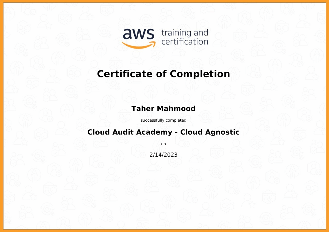Amazon Web Services, Cloud Audit Academy - Cloud Agnostic