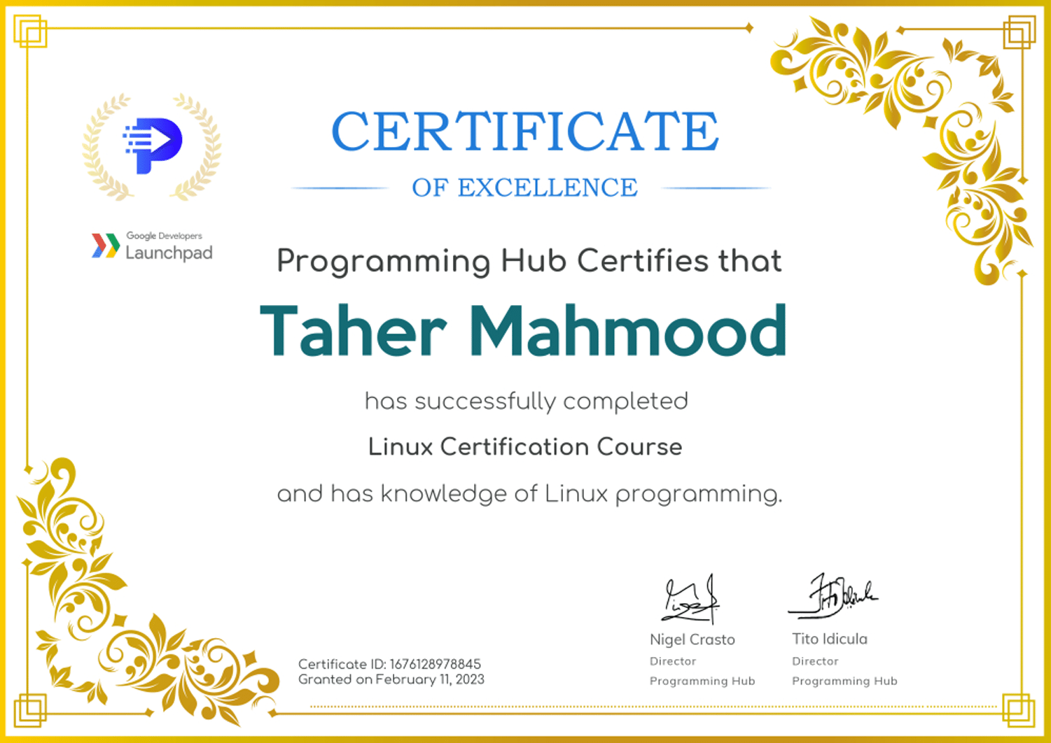 Programming Hub, Linux Certification